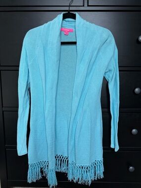 Lily Pulitzer Tatum Cardigan in Teal, size S